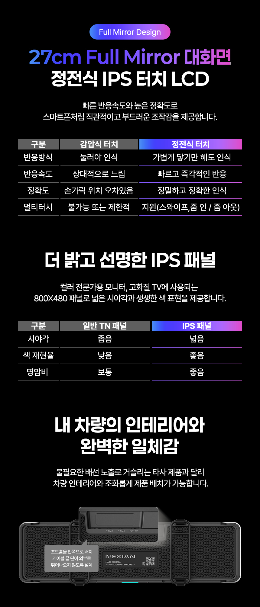 NEXIAN NM5000 룸미러 빌트인 블랙박스