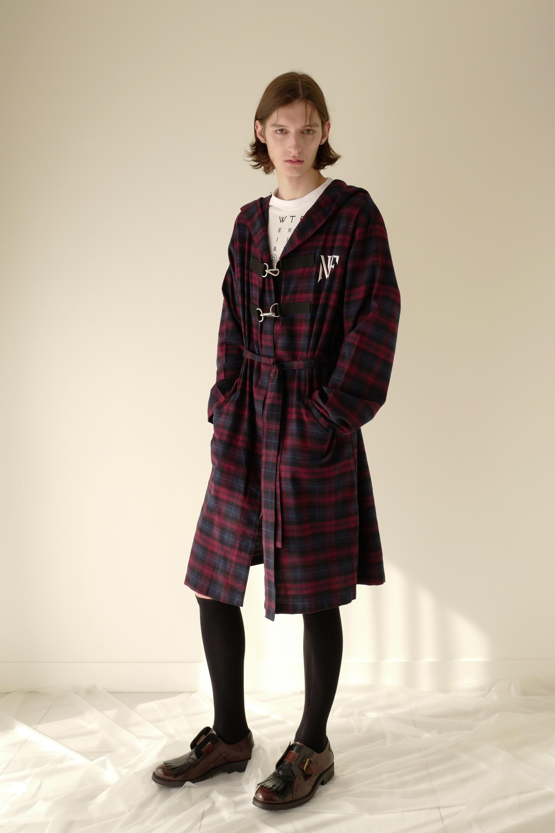 NIGHTFLOW Hooked Long Checked Shirt