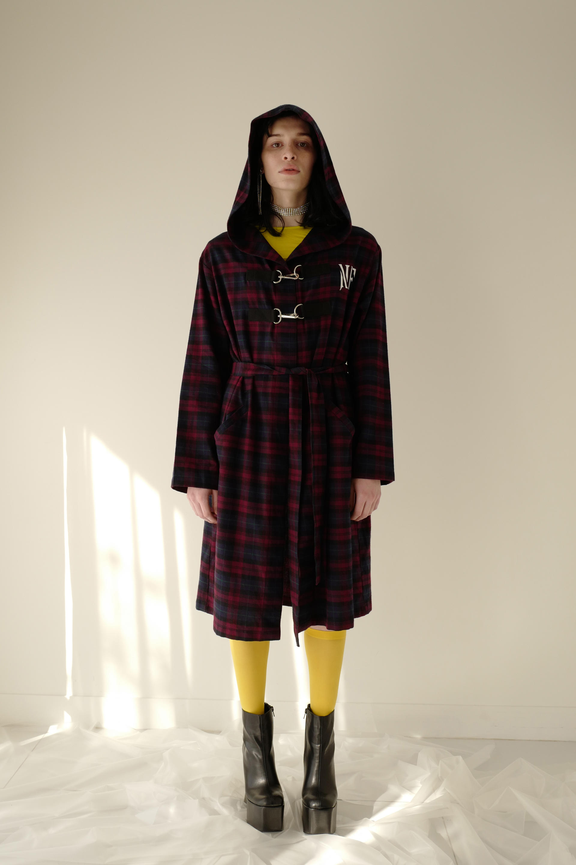 NIGHTFLOW Hooked Long Checked Shirt