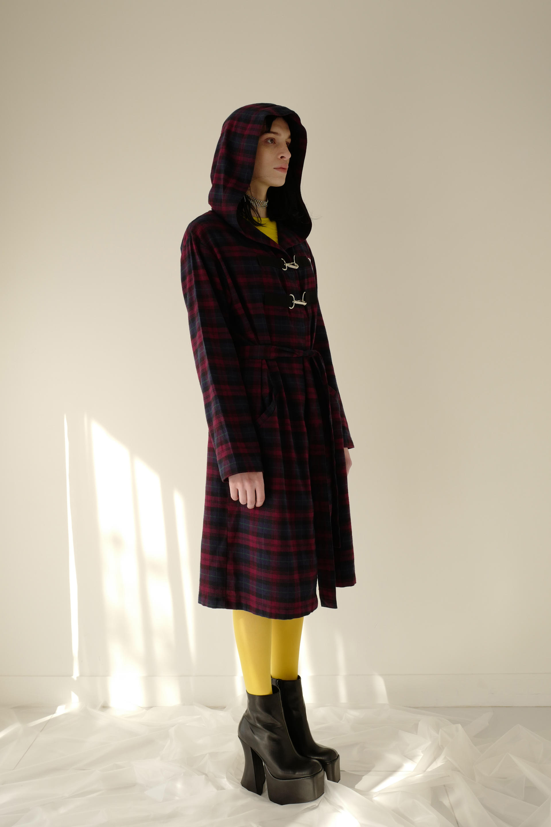 NIGHTFLOW Hooked Long Checked Shirt