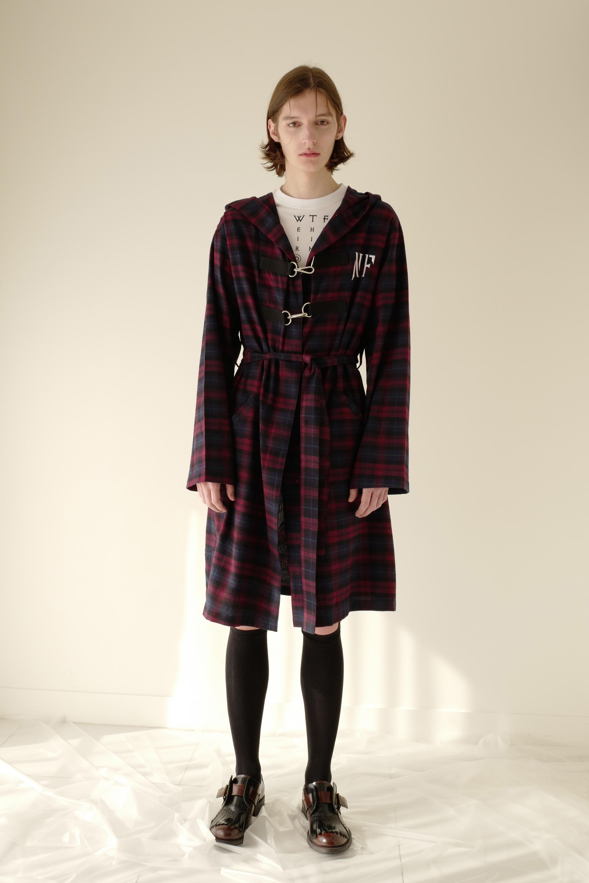 NIGHTFLOW Hooked Long Checked Shirt