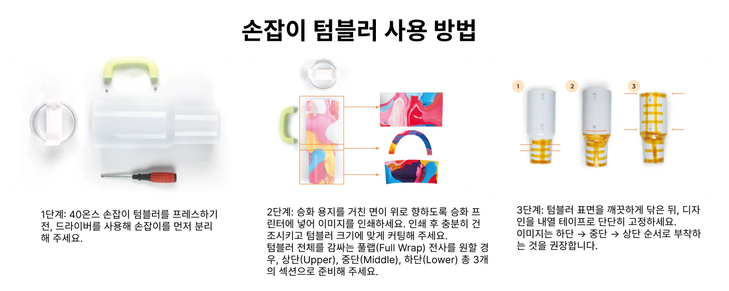 HTV론트 A200 자동 텀블러 열프레스기 머그컵 열프레스 40 온스 1.2리터 1만회 프레스 내구성