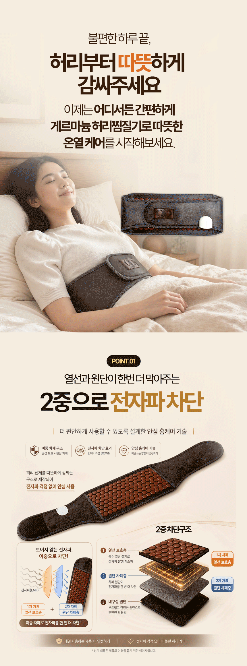 한일의료기 게르마늄허리찜질기