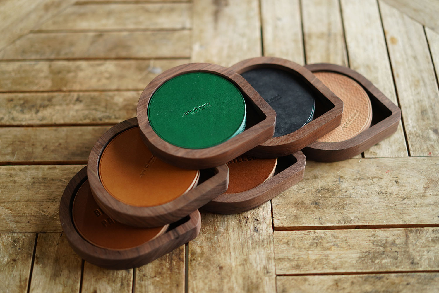 Leather Walnut Coaster