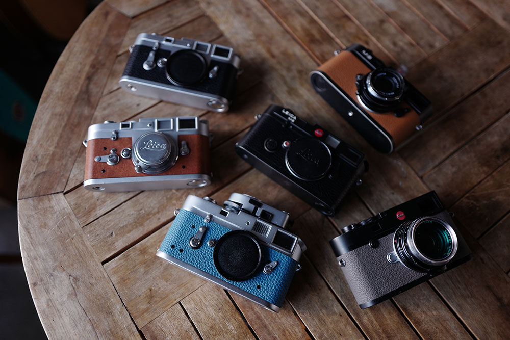 Leica M8, M9, M9P, M-monochrome, M-E / Real leather skin : LEICA