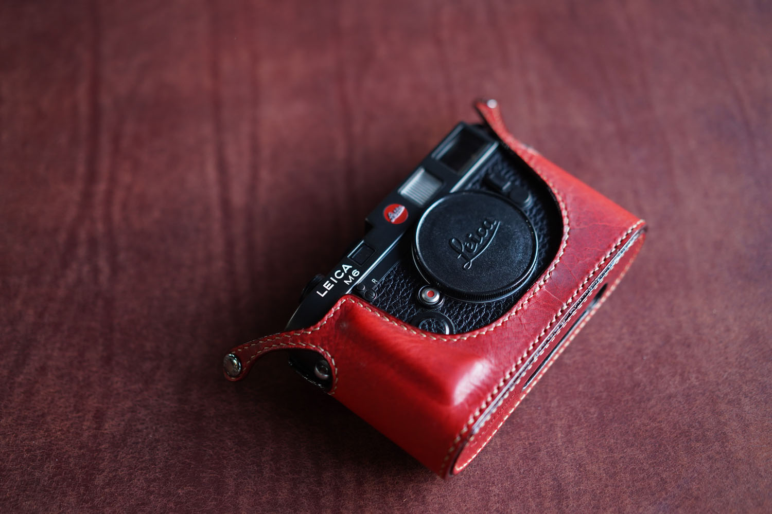 Leather Half Case for Leica M6 M7 MP M2 M3 M4 Rich Red 