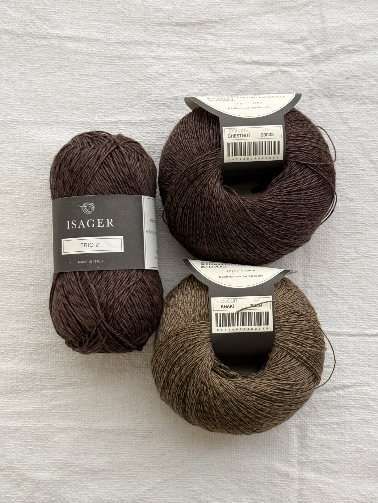 KnitaminC “Ariel Wave Top” KIT (Trio2 + Trio1 배색 2합)