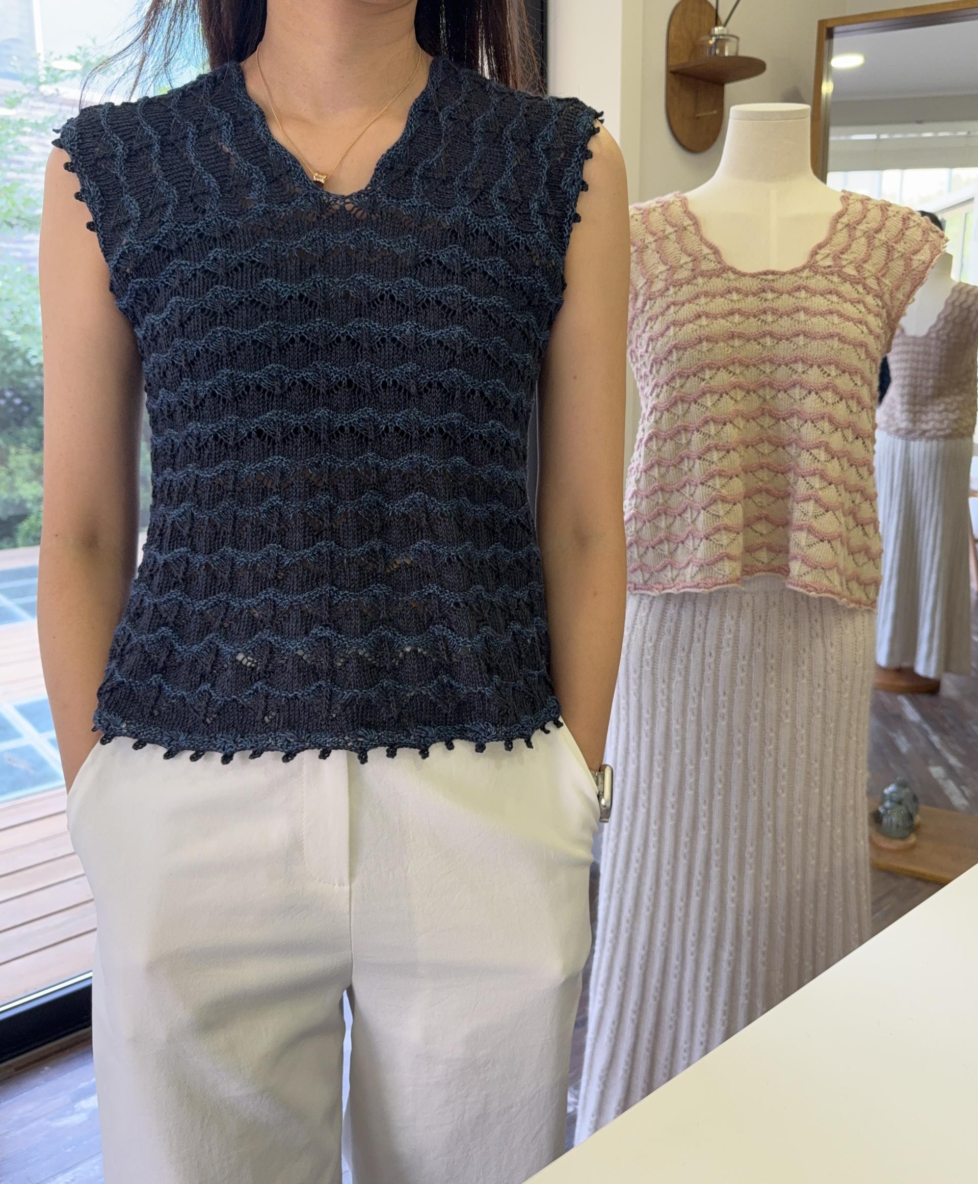KnitaminC Knit "Ariel Wave Top" Original Yarn KIT (Trio 1 배색)
