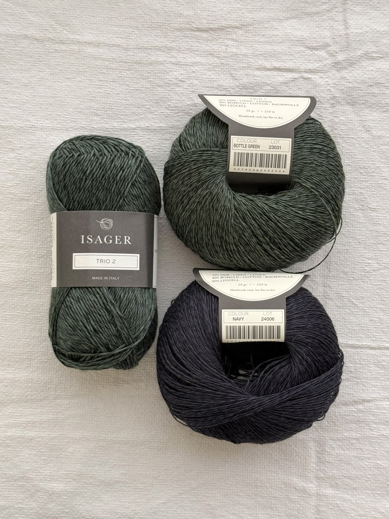KnitaminC “Ariel Wave Top” KIT (Trio2 + Trio1 배색 2합)