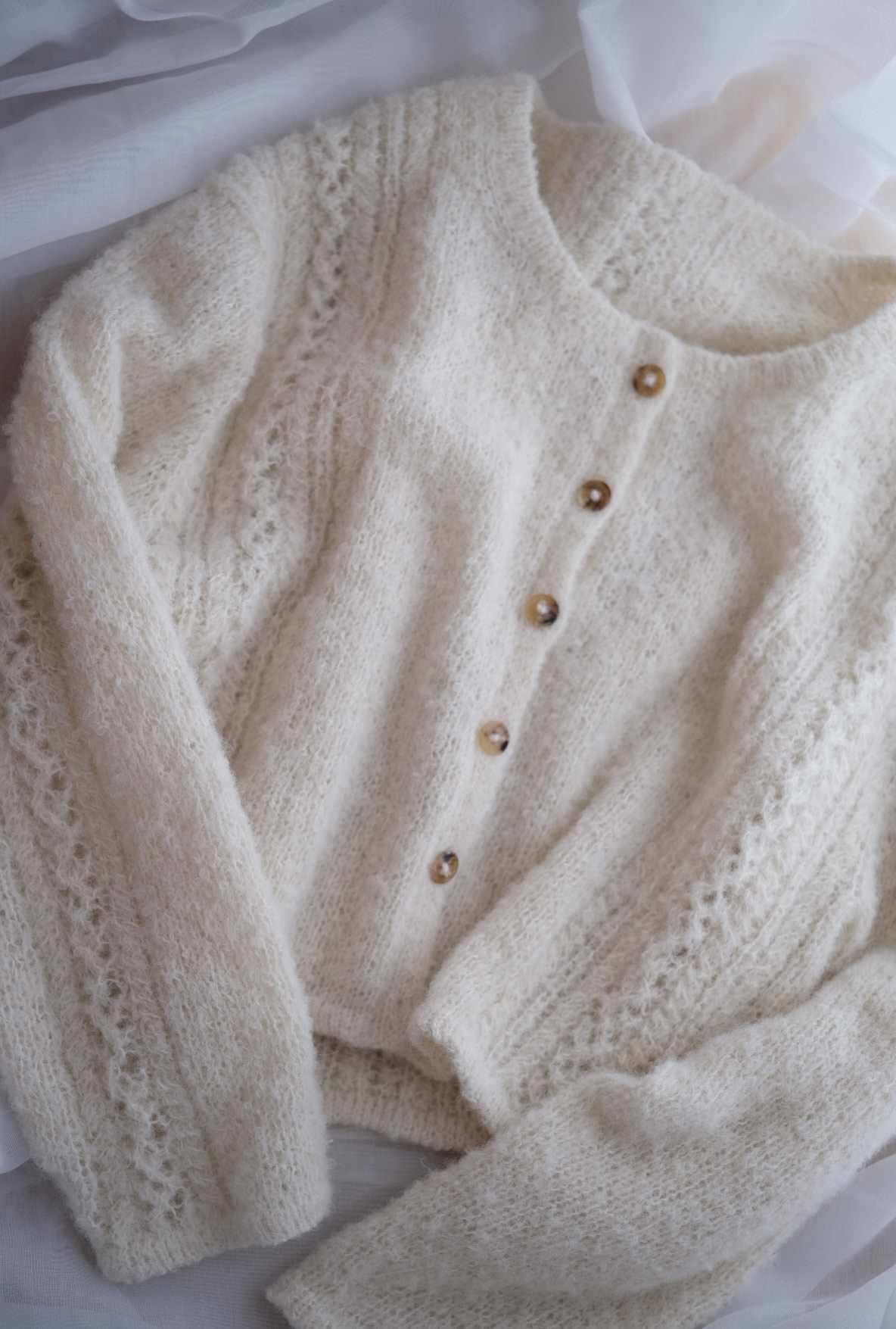 Knits.pourmoi "Cassis Cardigan" Boucle Yarn 선주문(회원 5% 즉시할인)