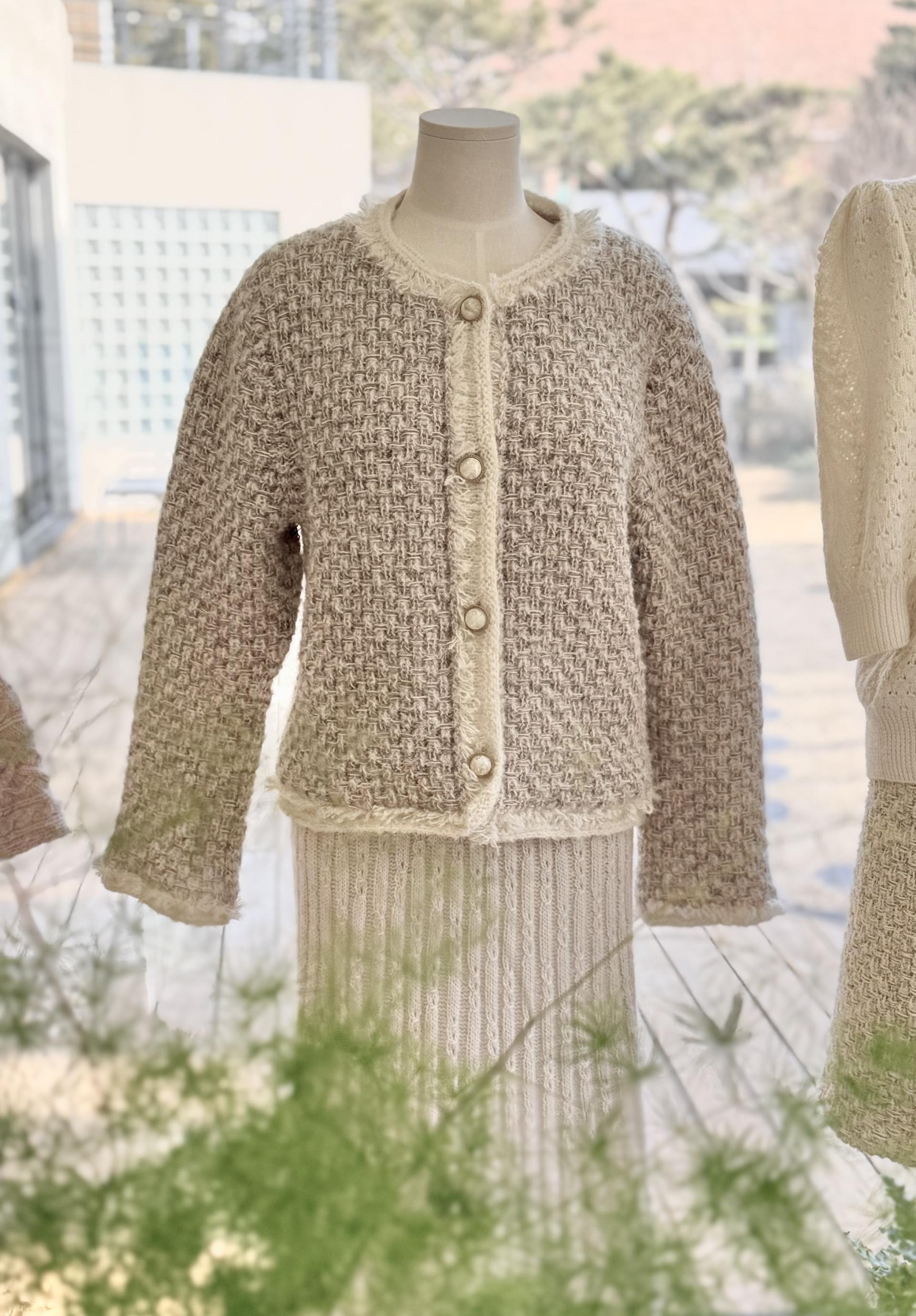 KnitaminC Éclat Tweed Jacket 블랙 미드나잇 (회원 5% 할인)