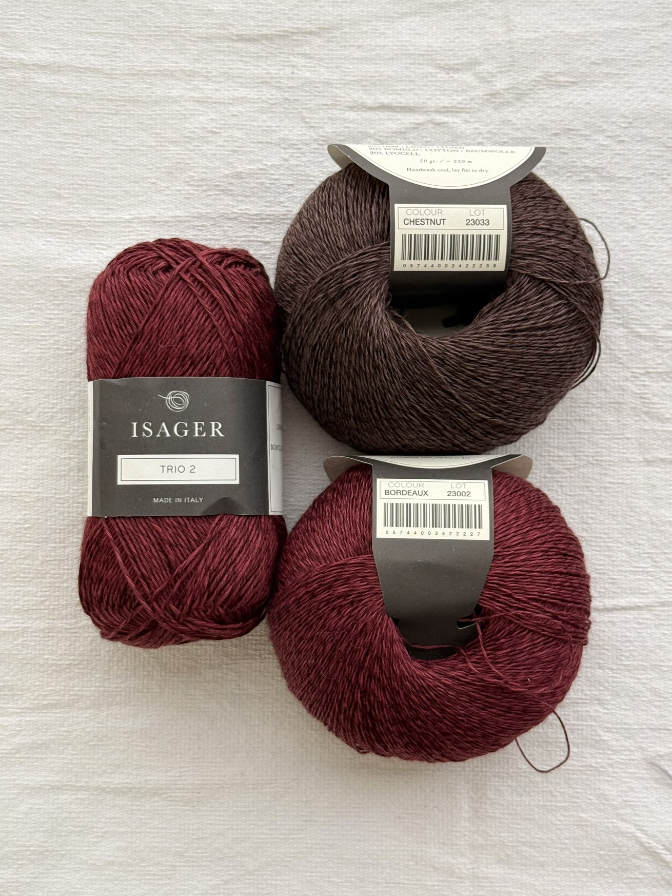 KnitaminC “Ariel Wave Top” KIT (Trio2 + Trio1 배색 2합)