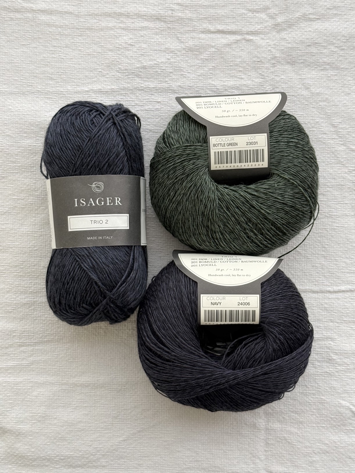 KnitaminC “Ariel Wave Top” KIT (Trio2 + Trio1 배색 2합)