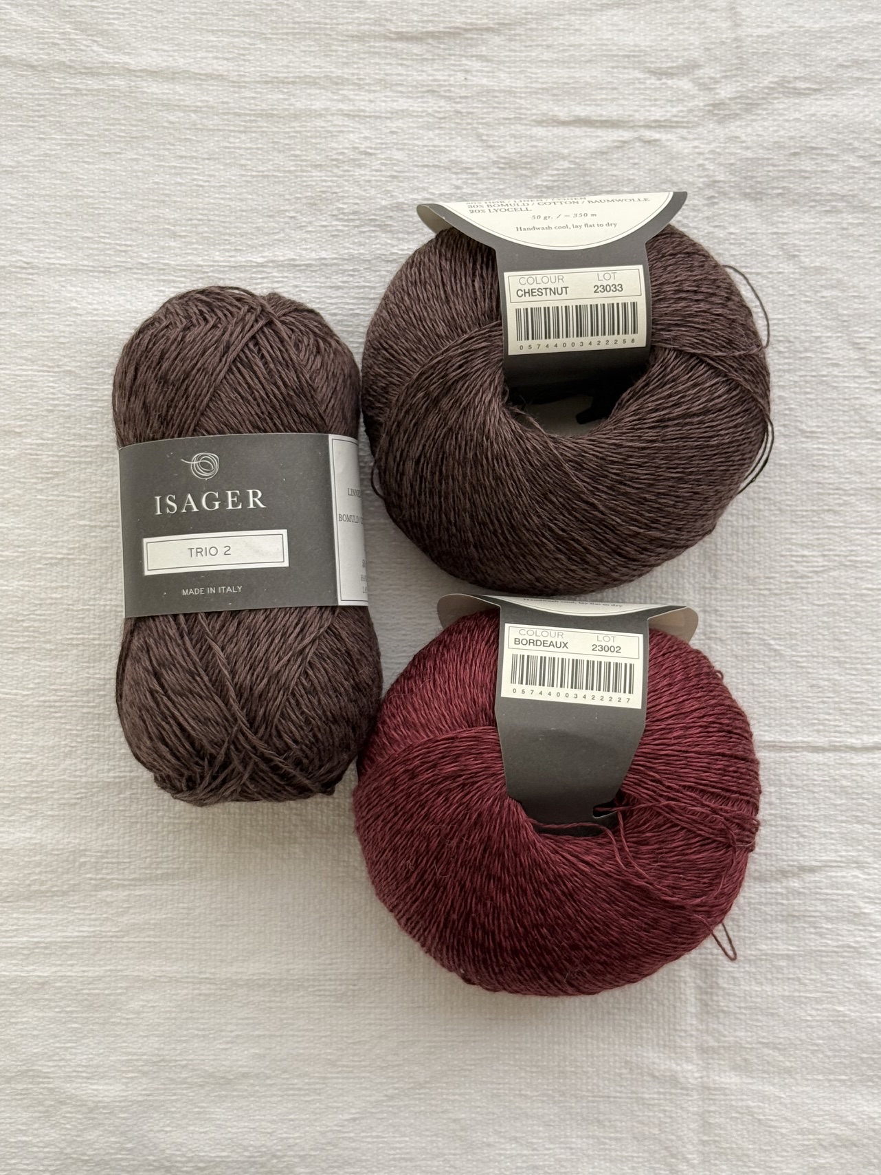KnitaminC “Ariel Wave Top” KIT (Trio2 + Trio1 배색 2합)