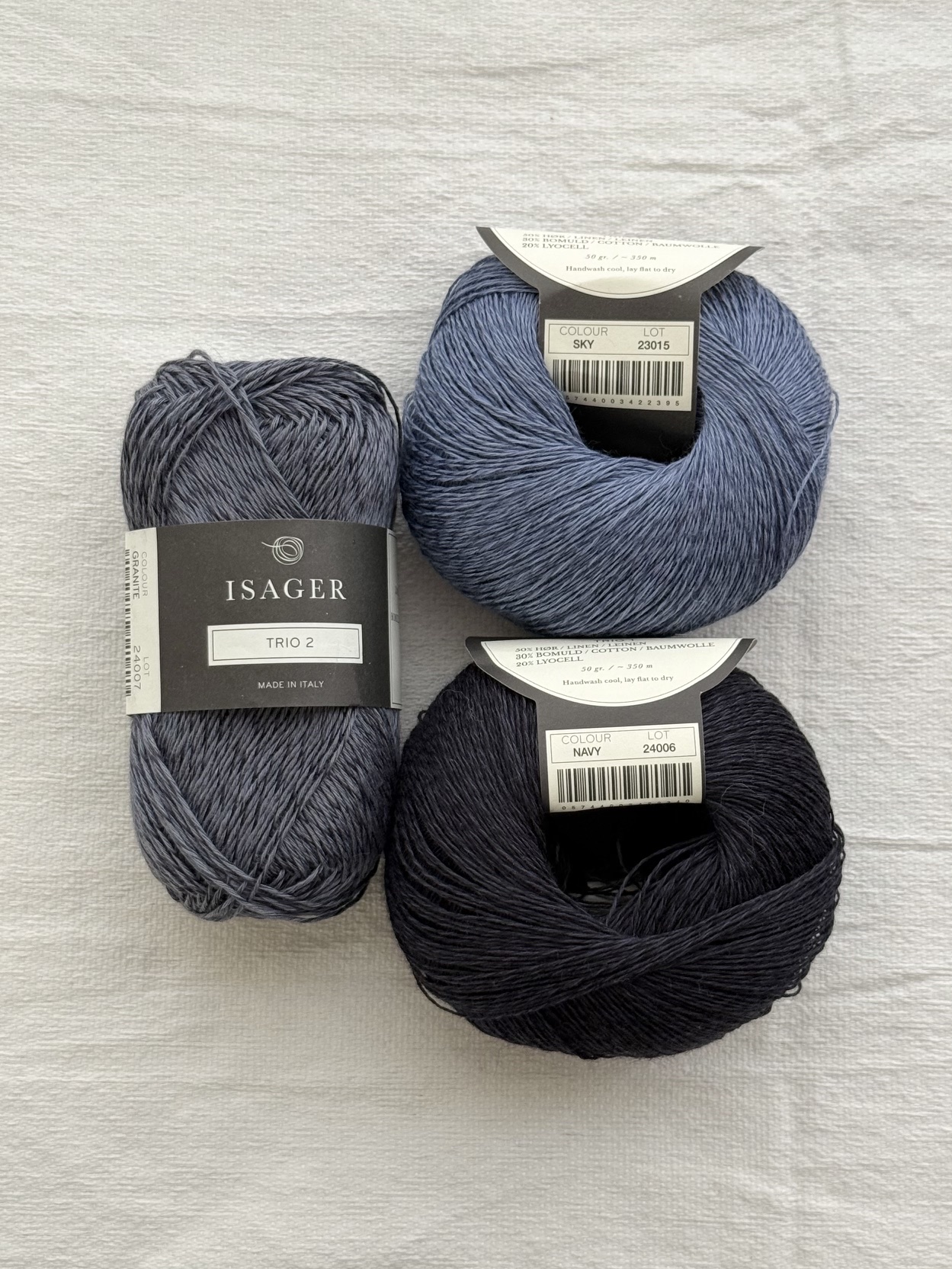 KnitaminC “Ariel Wave Top” KIT (Trio2 + Trio1 배색 2합)