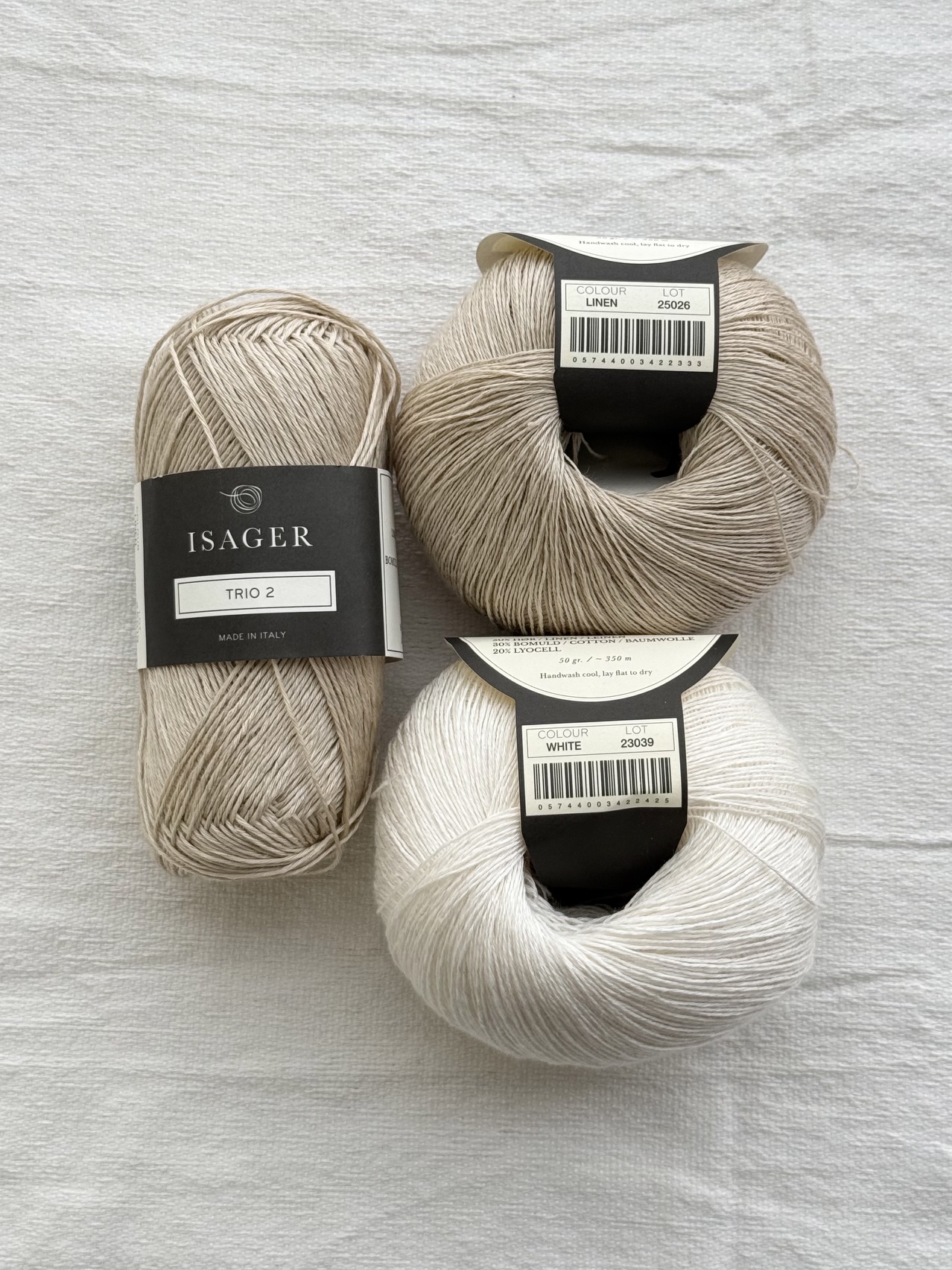 KnitaminC “Ariel Wave Top” KIT (Trio2 + Trio1 배색 2합)