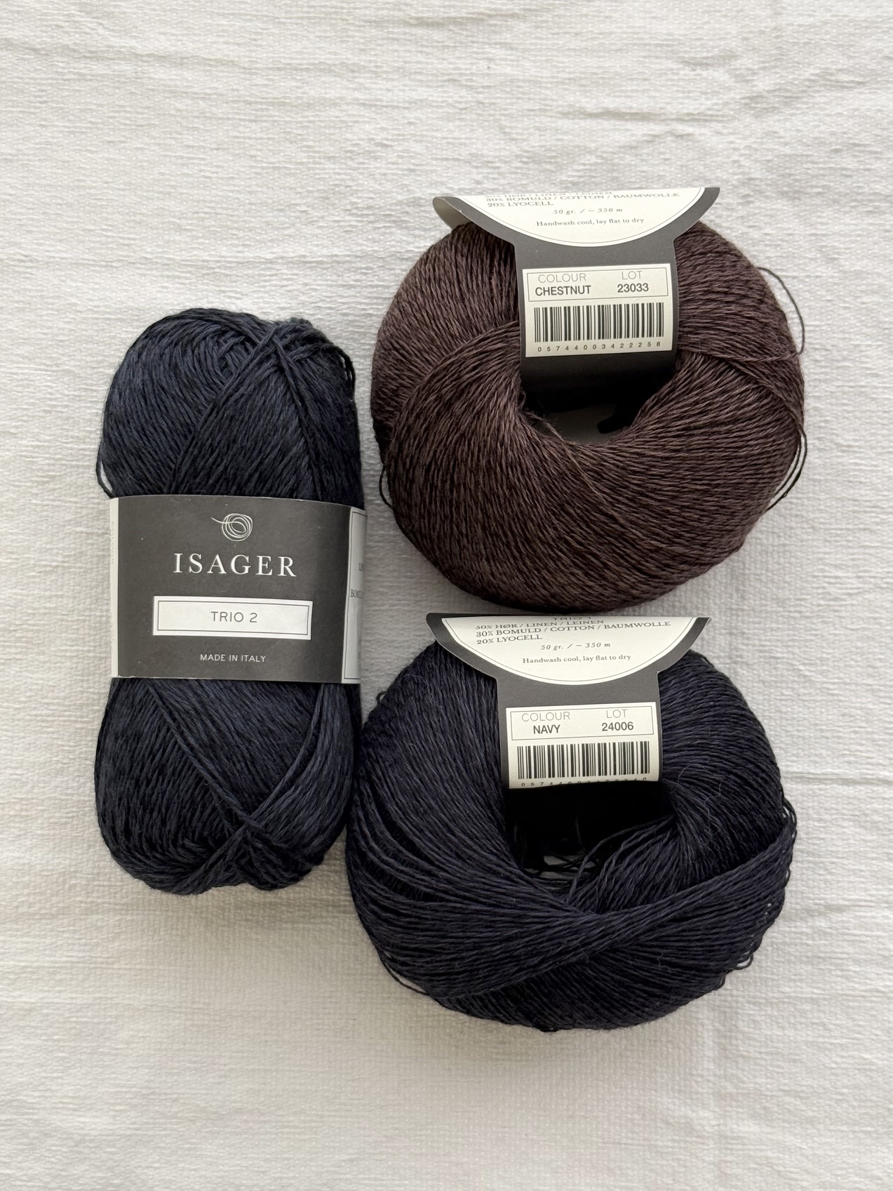 KnitaminC “Ariel Wave Top” KIT (Trio2 + Trio1 배색 2합)