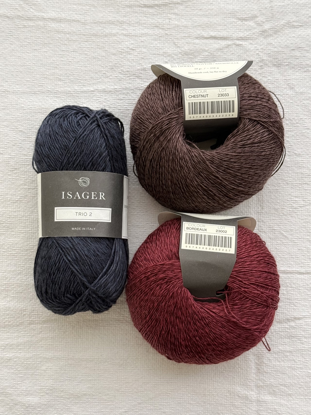 KnitaminC “Ariel Wave Top” KIT (Trio2 + Trio1 배색 2합)