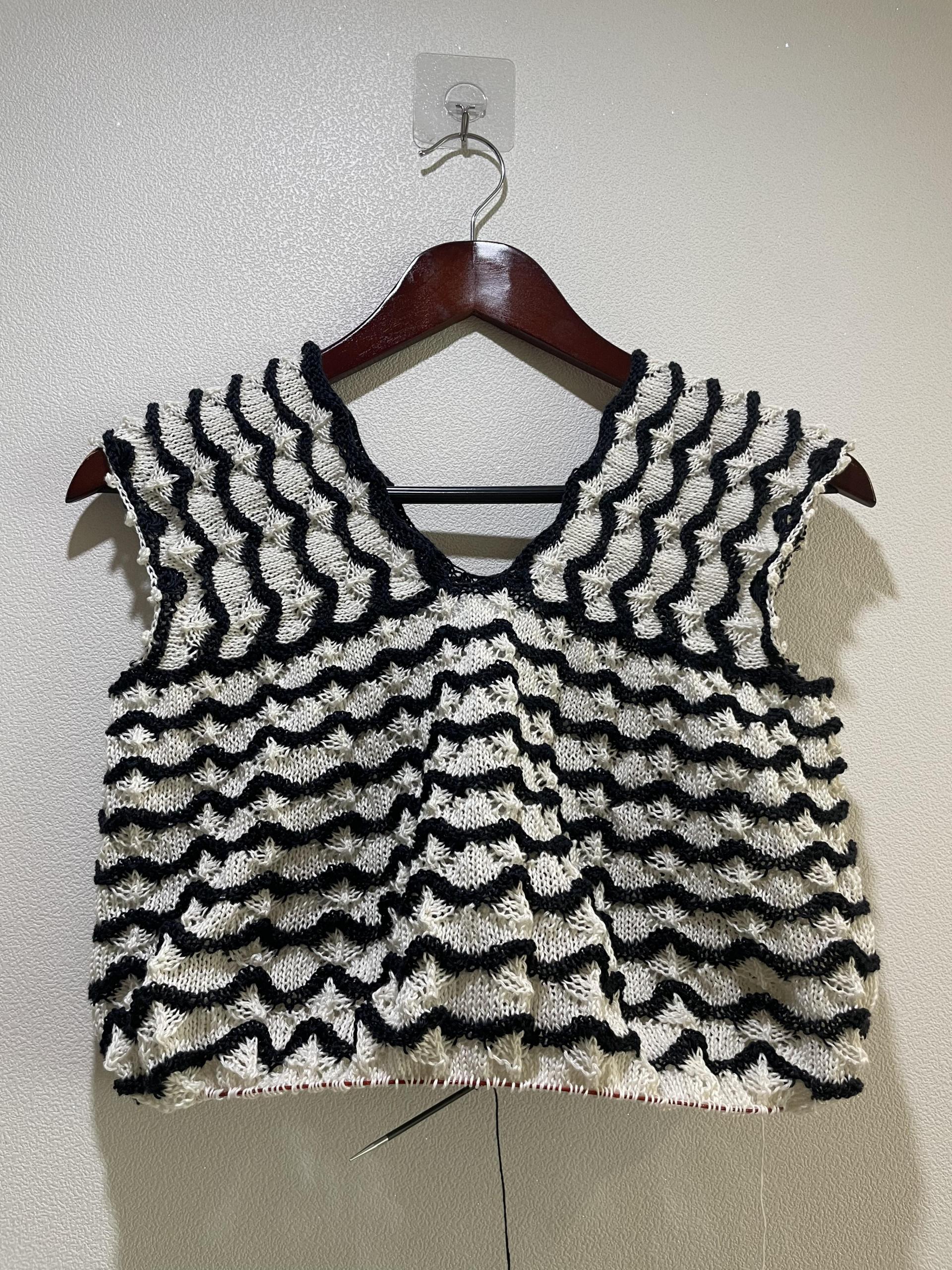 KnitaminC Knit "Ariel Wave Top" Original Yarn KIT (Trio 1 배색)