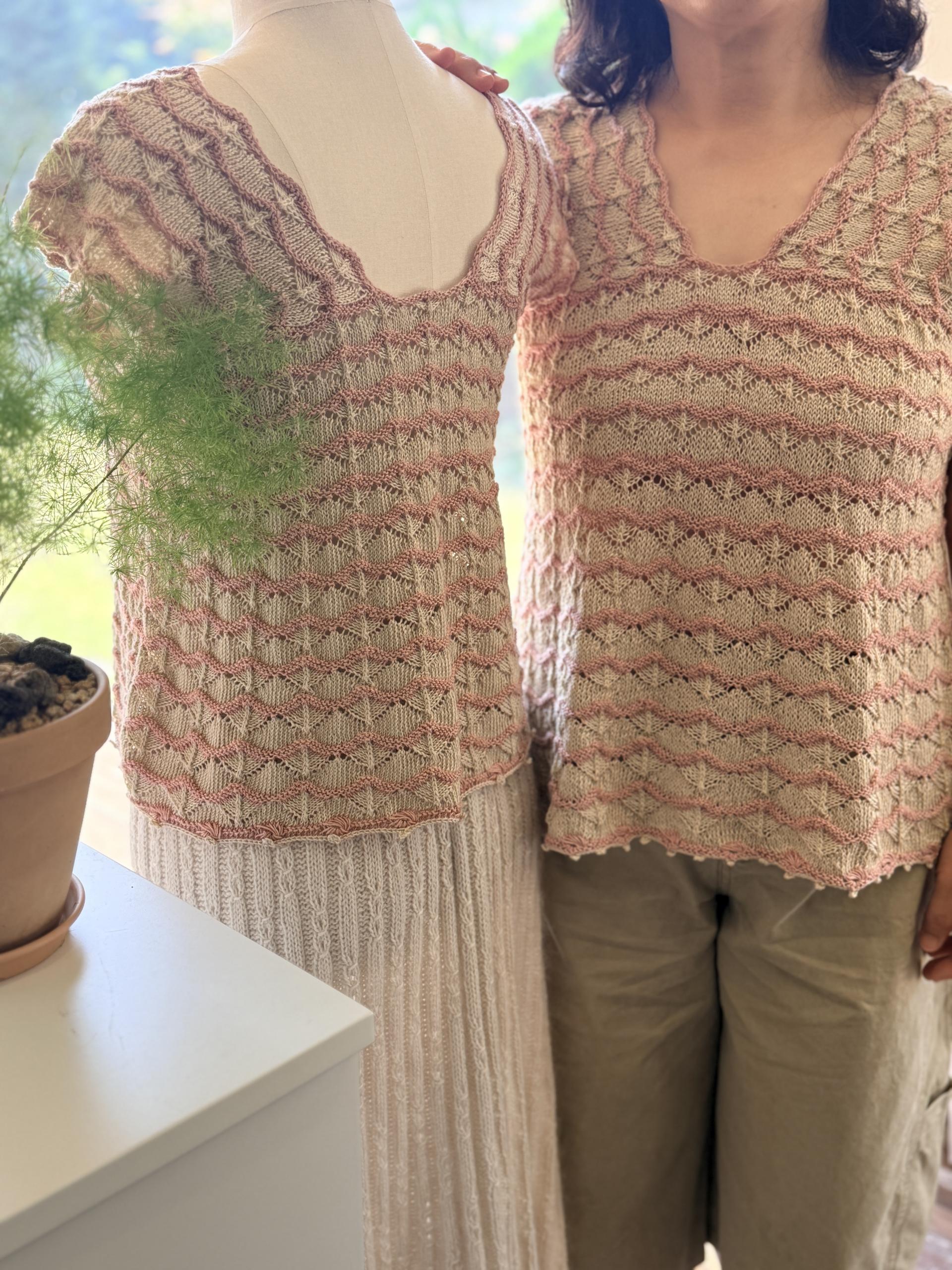 KnitaminC Knit "Ariel Wave Top" Original Yarn KIT (Trio 1 배색)