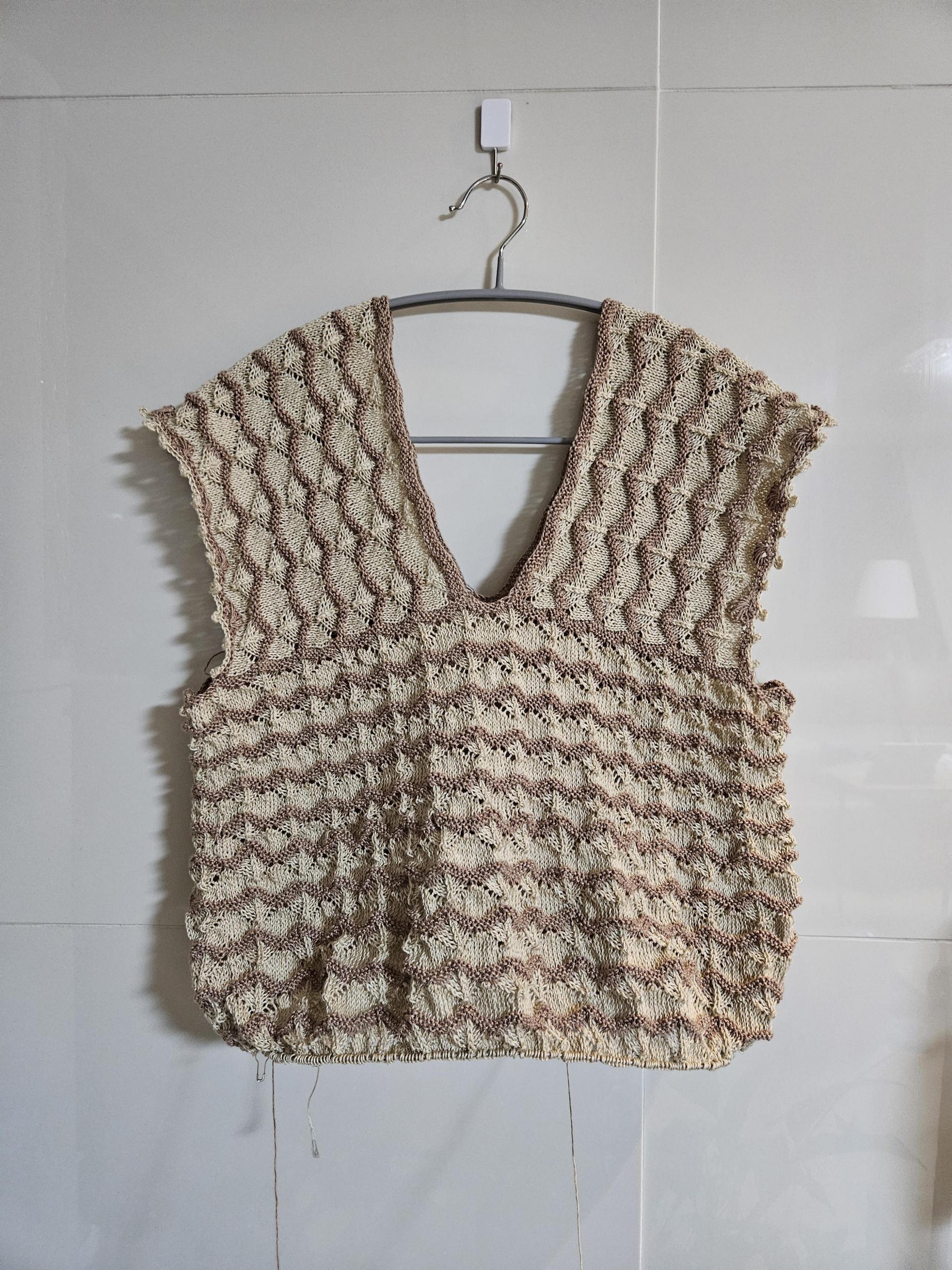 KnitaminC Knit "Ariel Wave Top" Original Yarn KIT (Trio 1 배색)