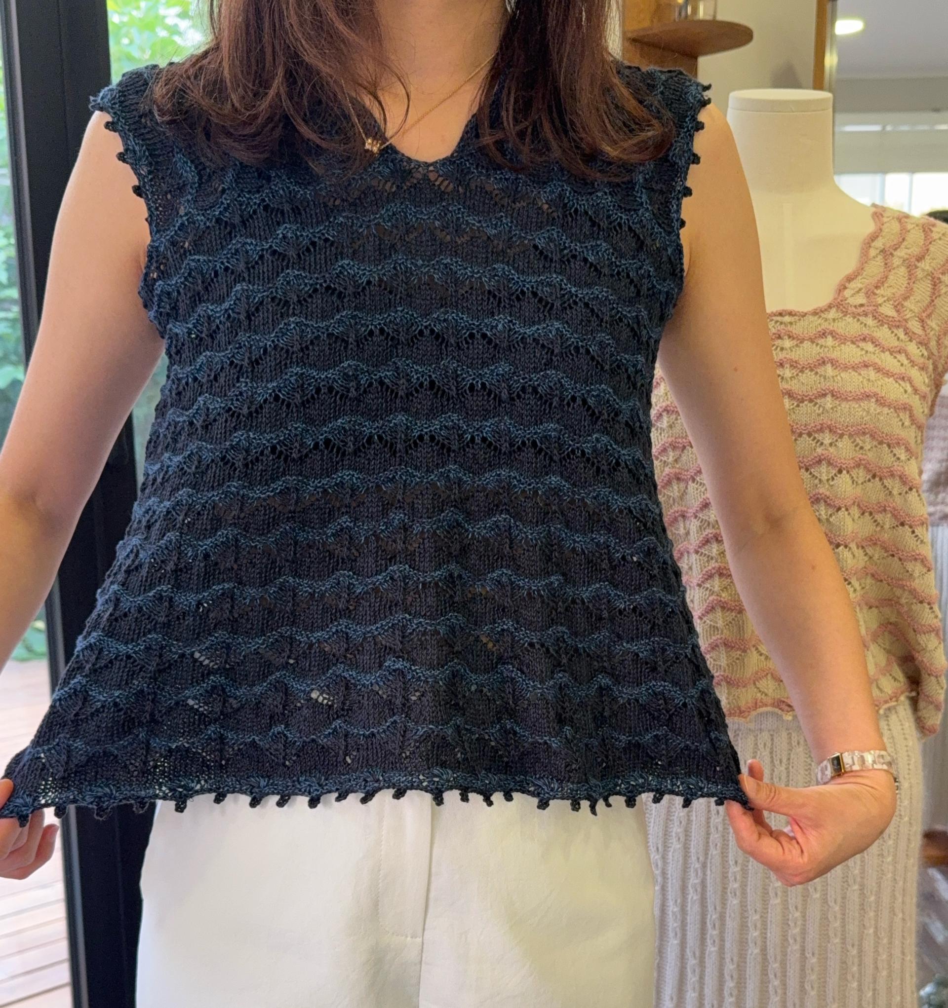 KnitaminC Knit "Ariel Wave Top" Original Yarn KIT (Trio 1 배색)