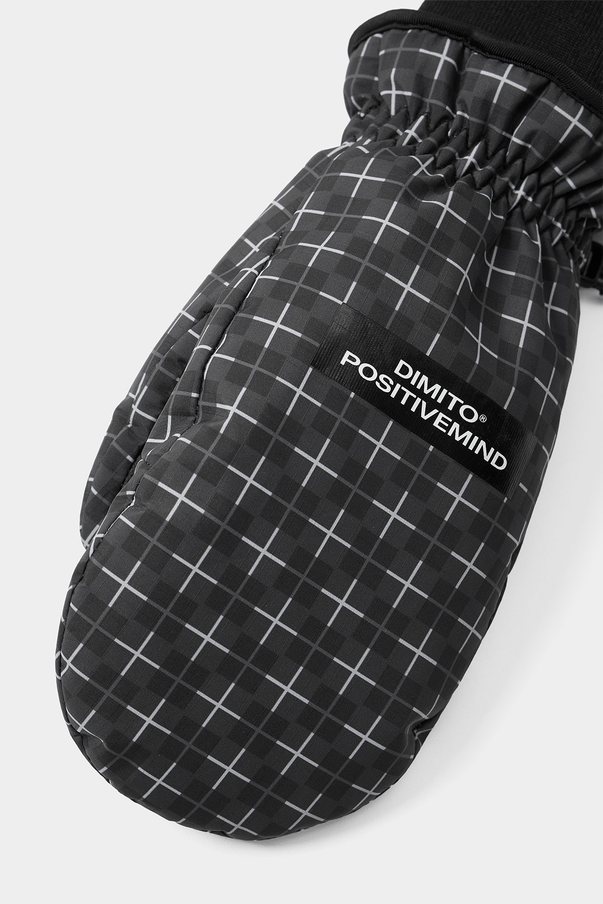 PATTERN MITTEN CROSS CHECK BLACK 2627