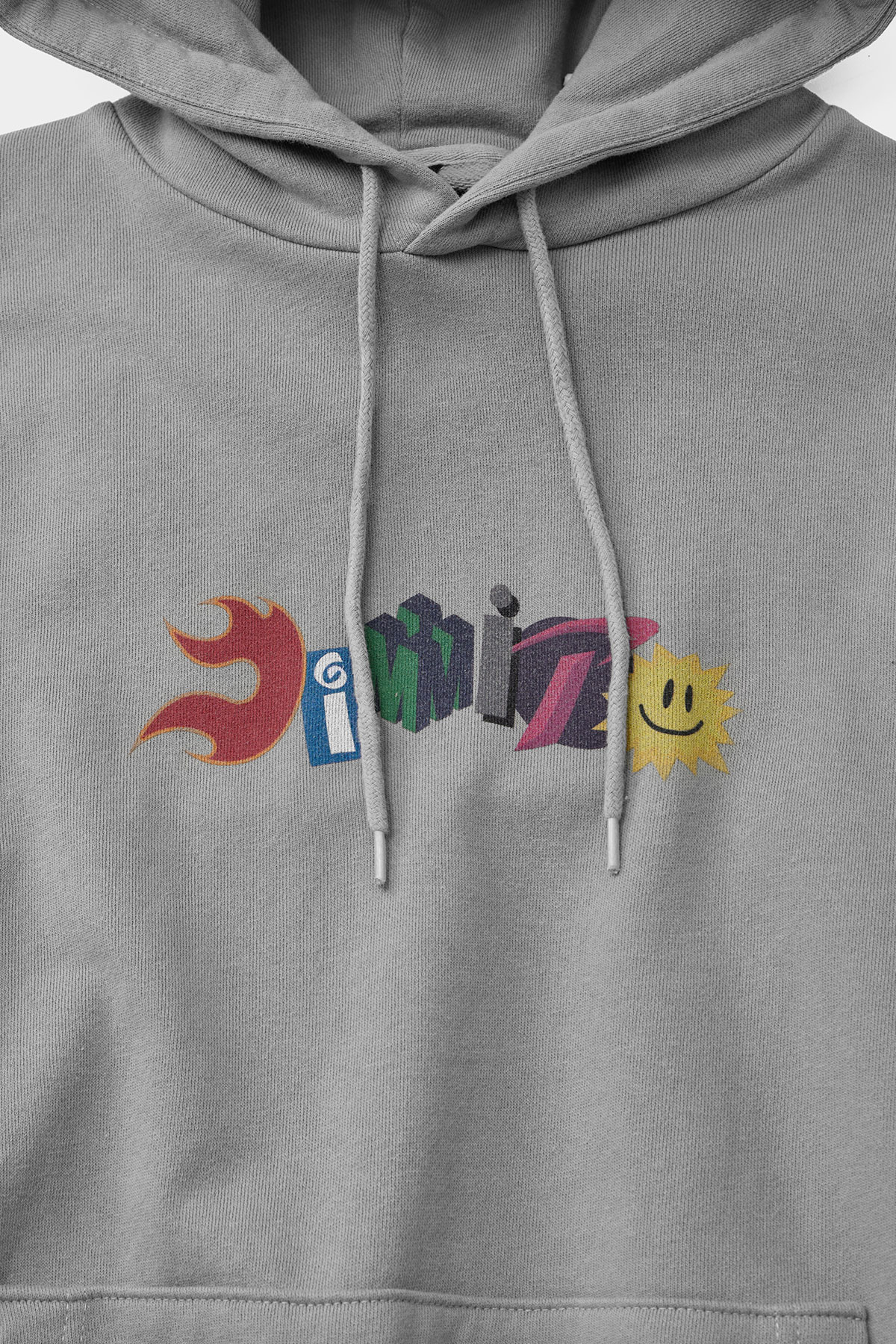GRAPHIC COMBO HOODIE WASHED GREY 2627