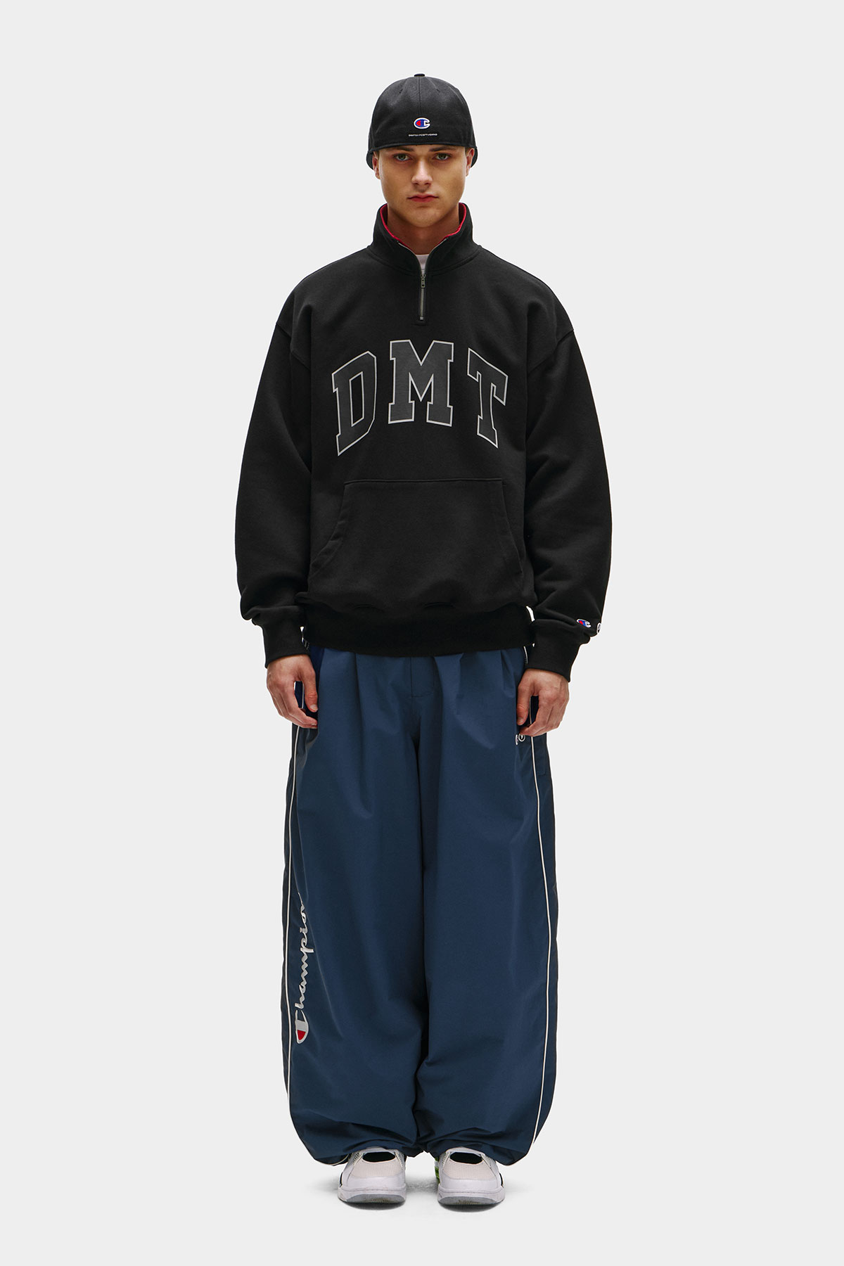 CHAMPION x DIMITO SCRIPT TRACK BANDED PANTS (WIDE FIT LV.2) YALE BLUE 2627