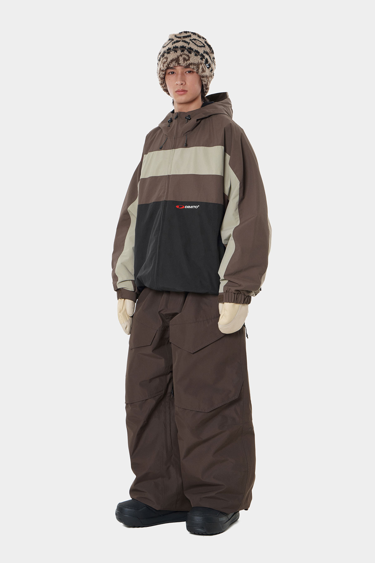 AIR VENT BANDED PANTS (WIDE FIT LV.1) DARK BROWN 2627