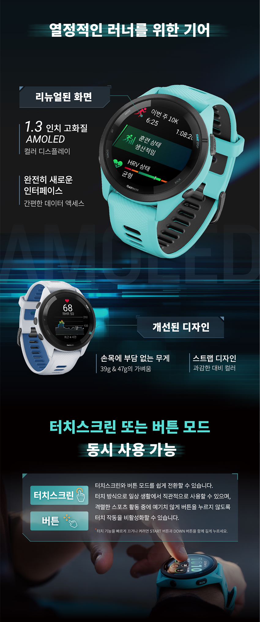 포러너 265 46mm 레드 웨이브 HDEX 에디션