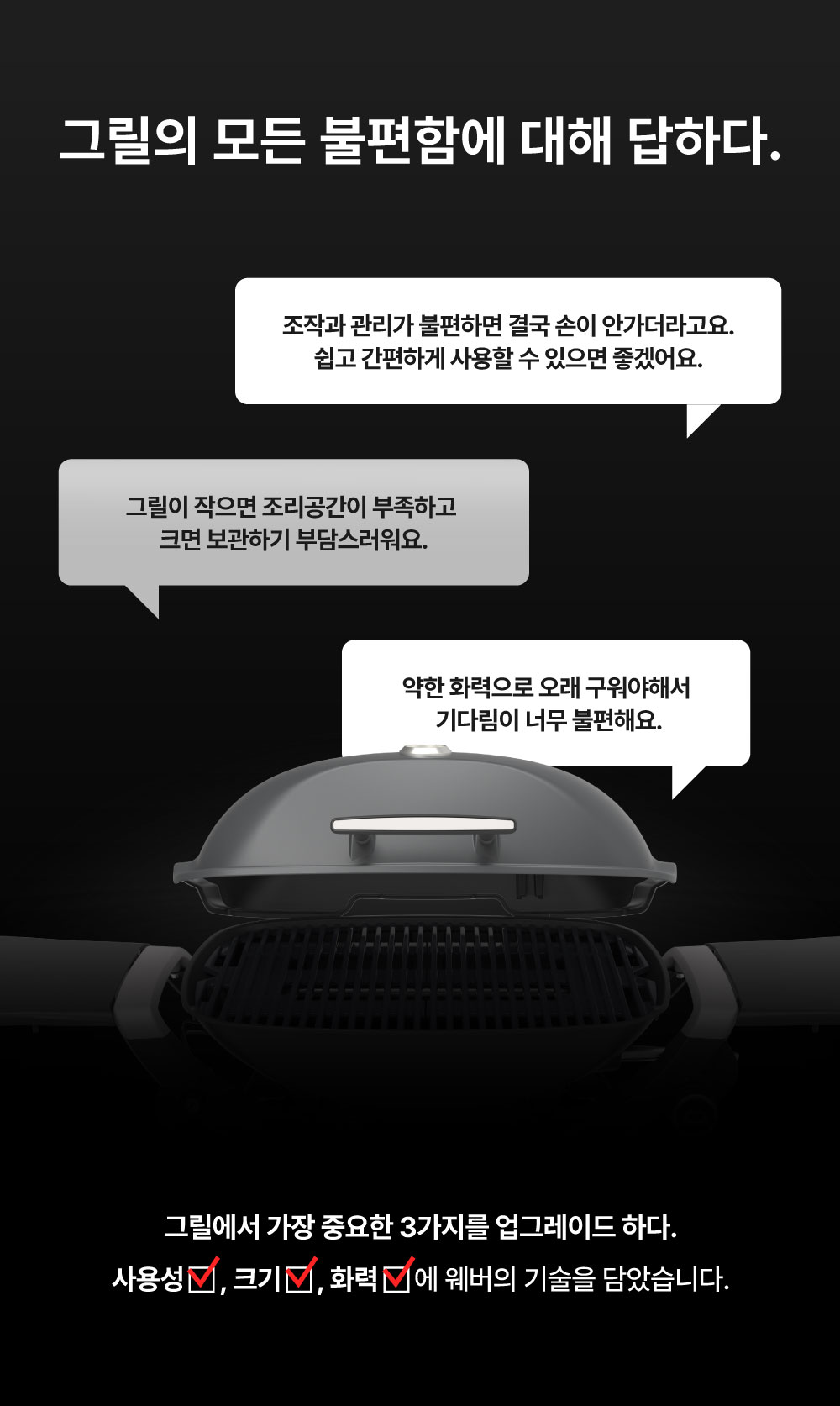 Q2200N 스모크 가스 그릴 그레이