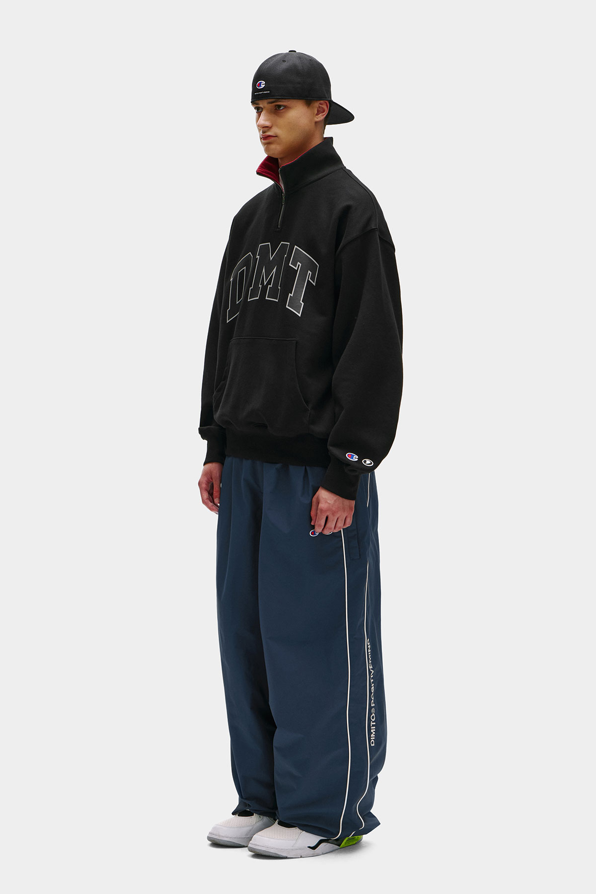 CHAMPION x DIMITO SCRIPT TRACK BANDED PANTS (WIDE FIT LV.2) YALE BLUE 2627