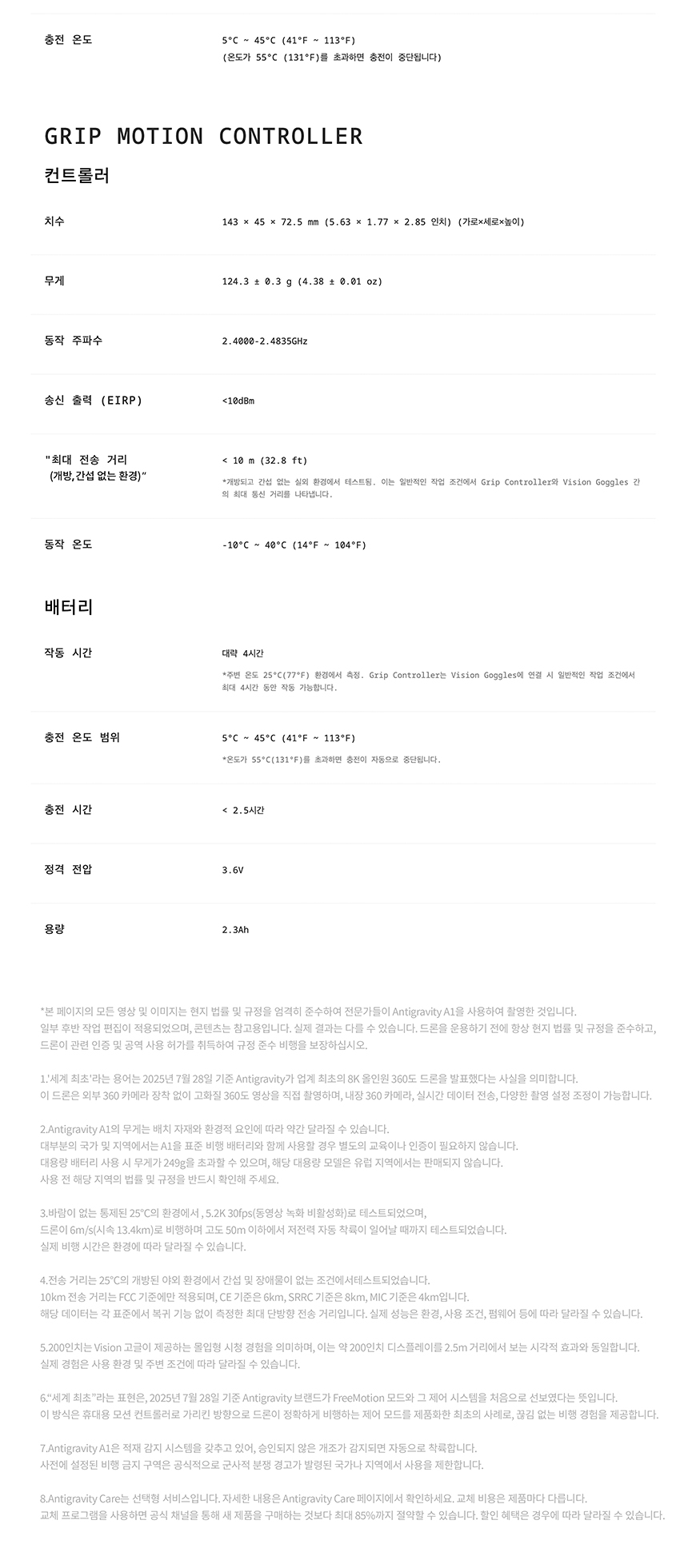 안티그래비티 A1 표준 번들