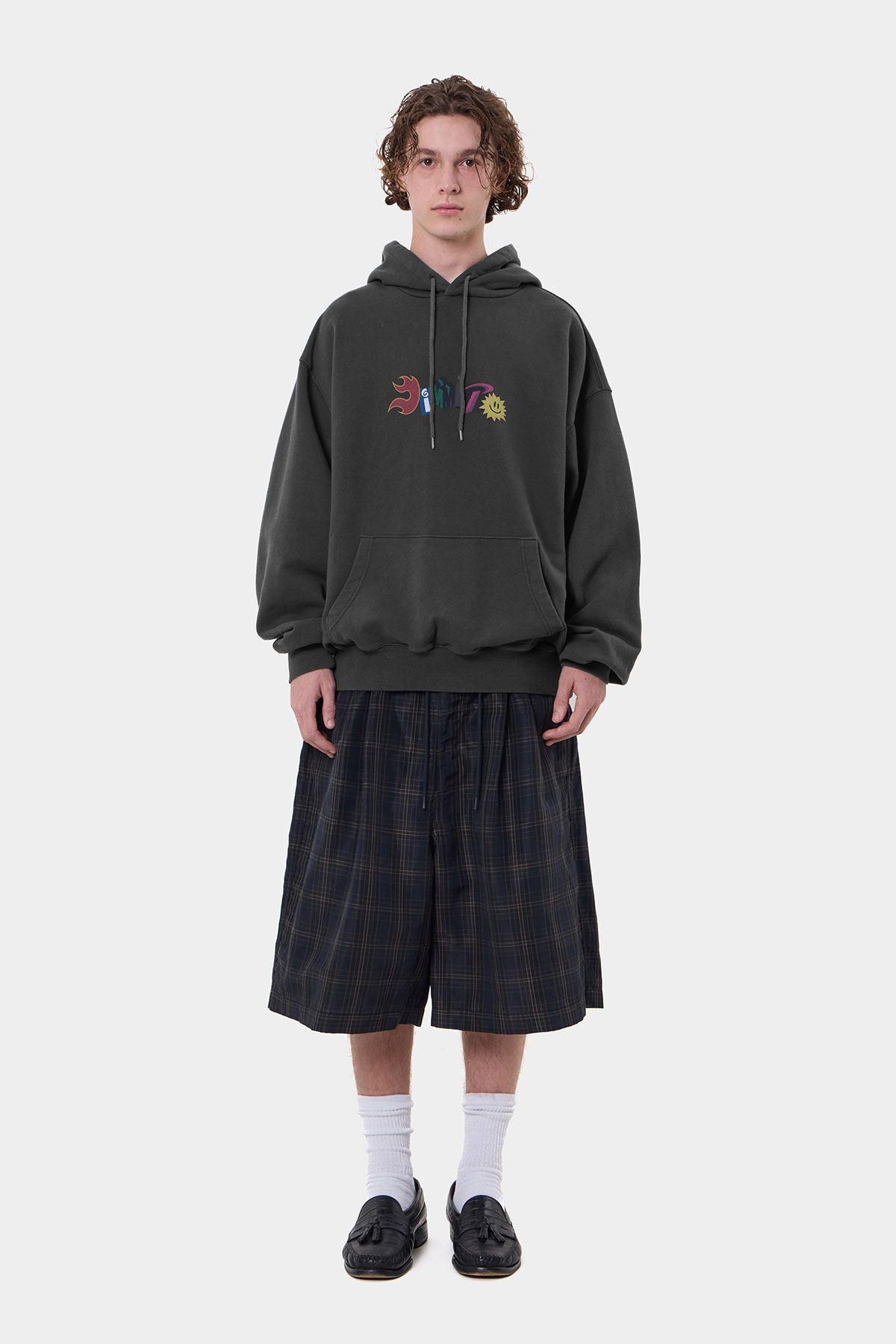 GRAPHIC COMBO HOODIE WASHED BLACK 2627