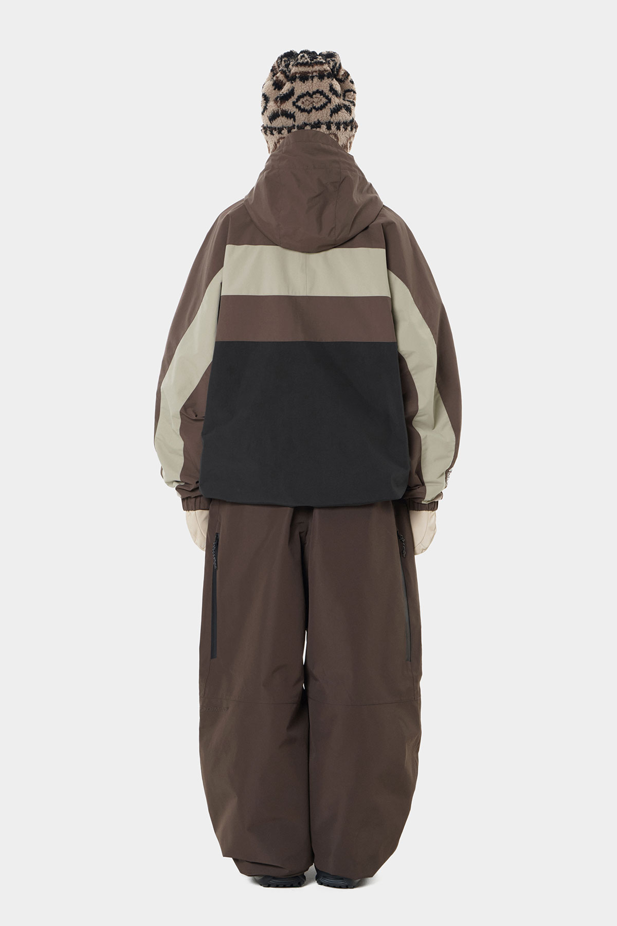 AIR VENT BANDED PANTS (WIDE FIT LV.1) DARK BROWN 2627