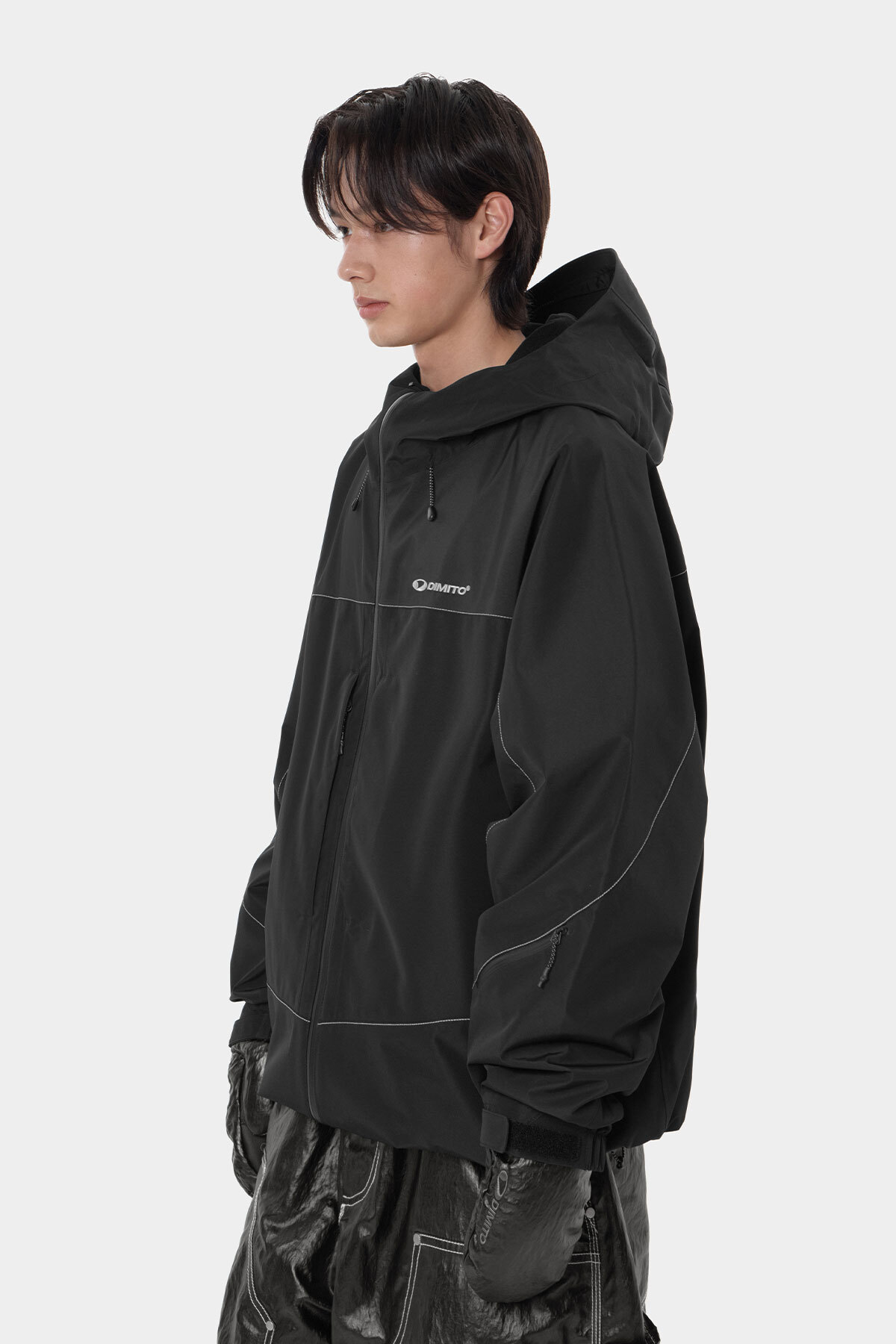 WORKS REFLECTIVE LINE JACKET BLACK 2627