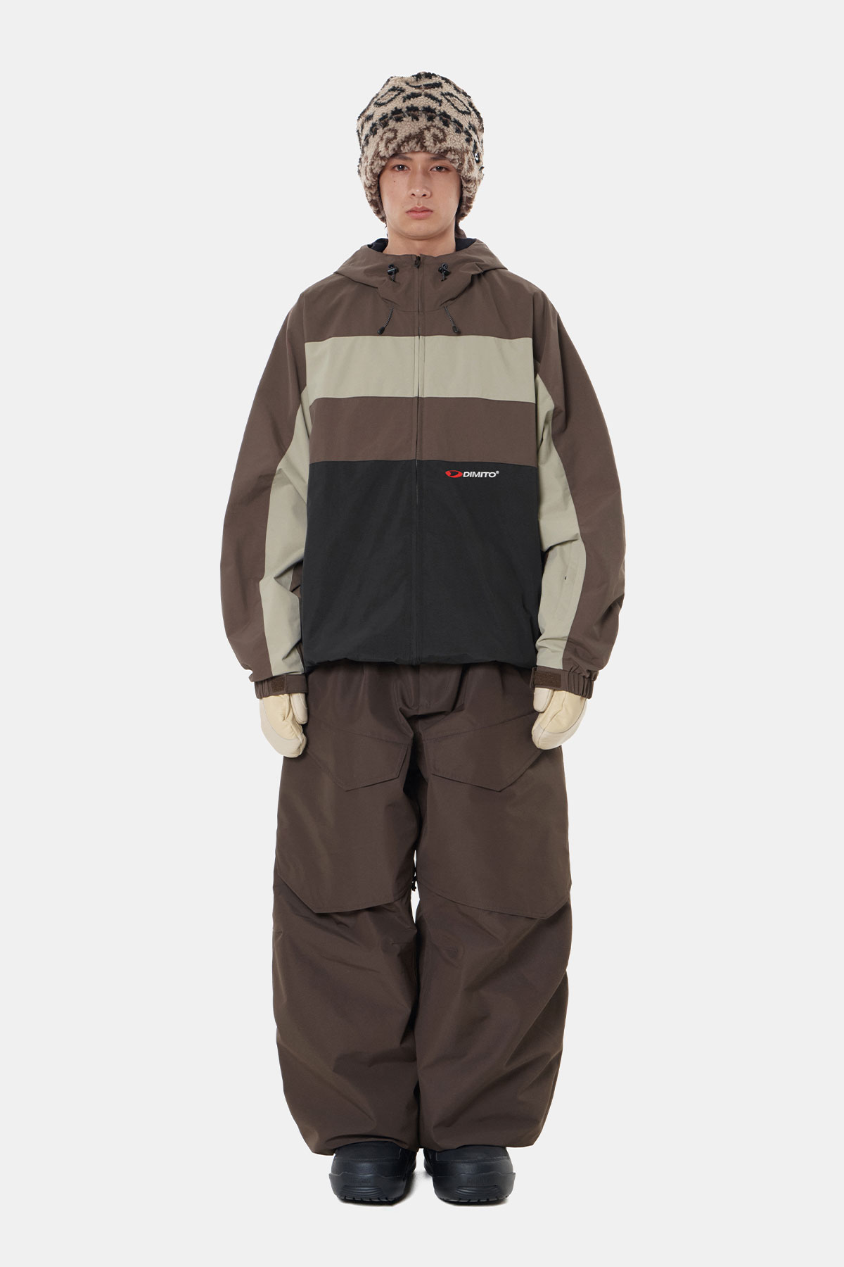 AIR VENT BANDED PANTS (WIDE FIT LV.1) DARK BROWN 2627