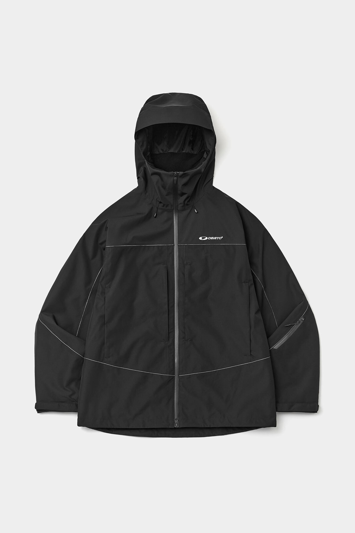 WORKS REFLECTIVE LINE JACKET BLACK 2627