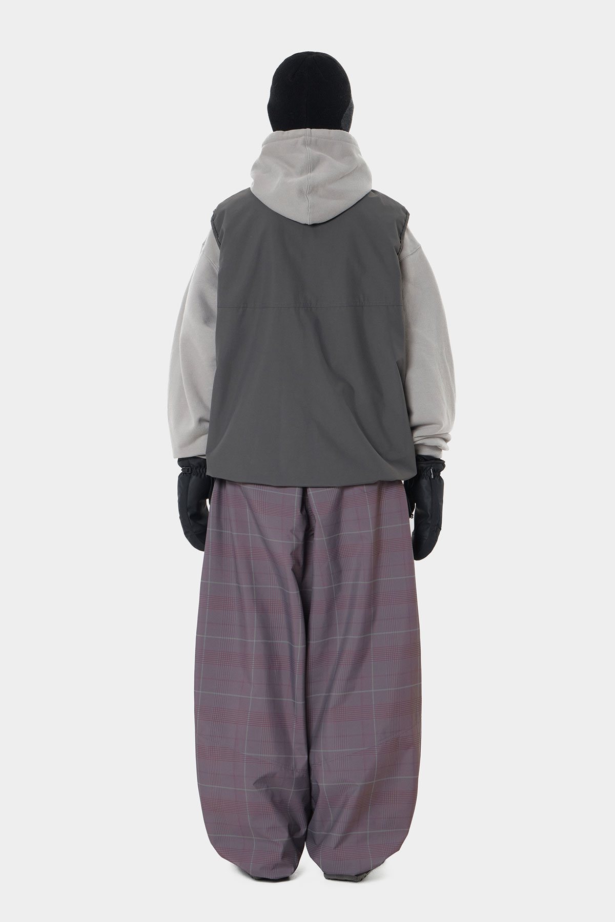 26 AIR FORCE BANDED PANTS (WIDE FIT LV.2) WINE CHECK 2627