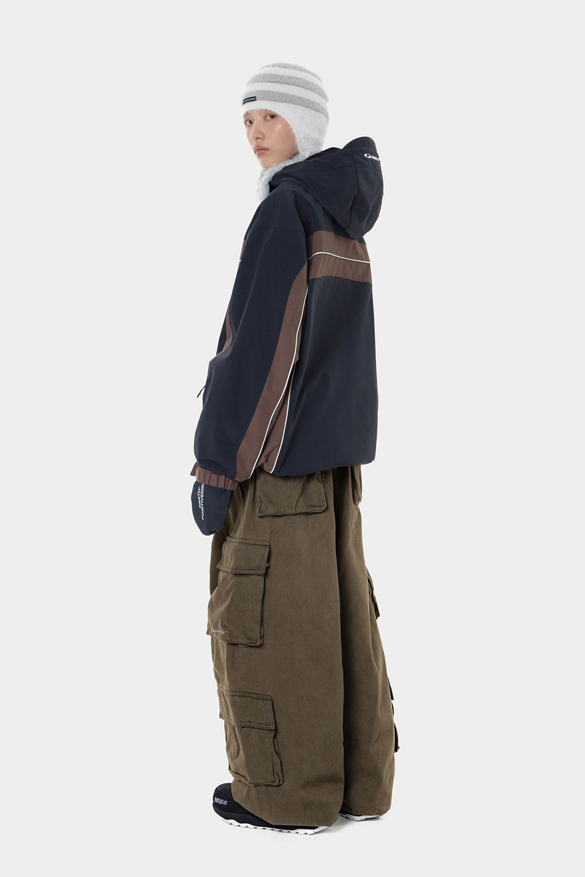PANELED JACKET TEAL NAVY 2627