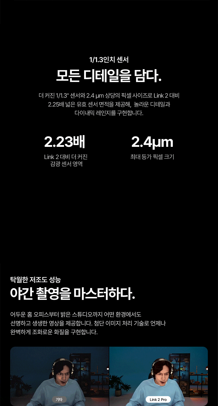 링크 2C 프로 웹캠 표준 번들