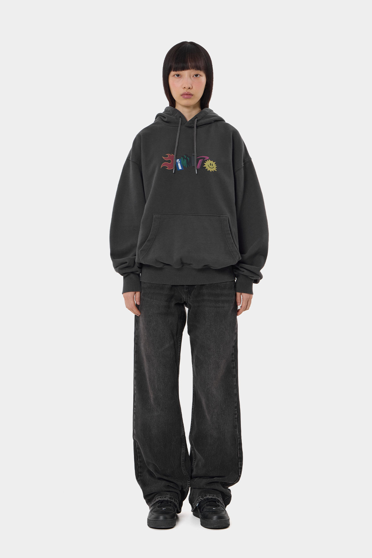 GRAPHIC COMBO HOODIE WASHED BLACK 2627