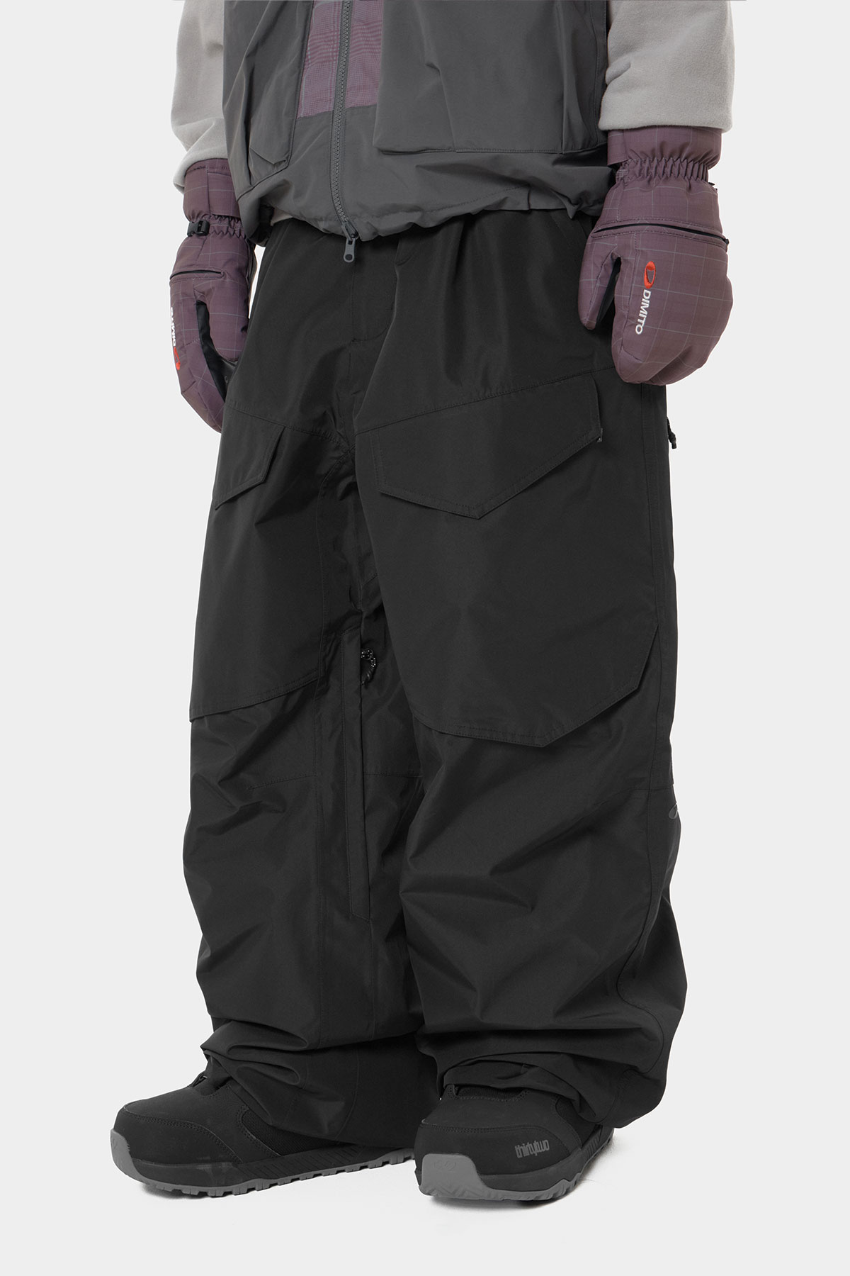 AIR VENT BANDED PANTS (WIDE FIT LV.1) BLACK 2627