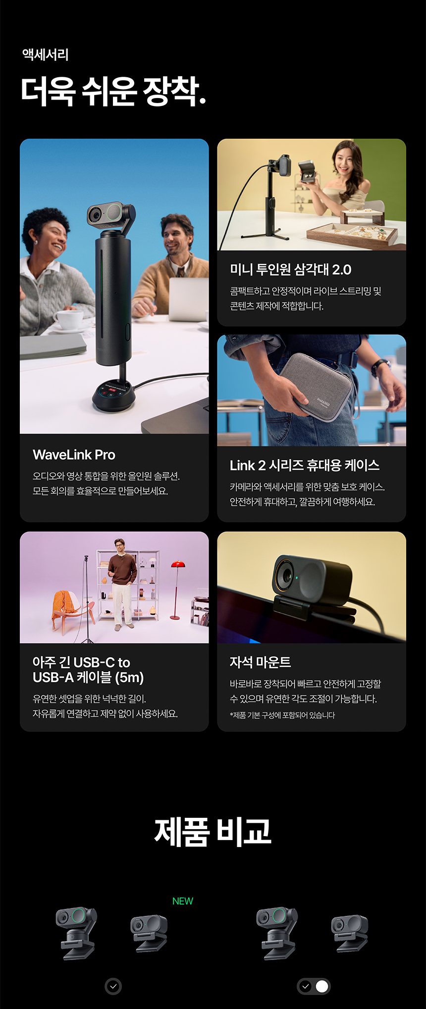 링크 2C 프로 웹캠 표준 번들
