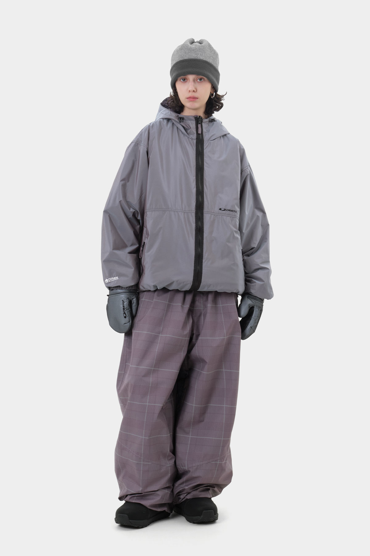 26 AIR FORCE BANDED PANTS (WIDE FIT LV.2) WINE CHECK 2627