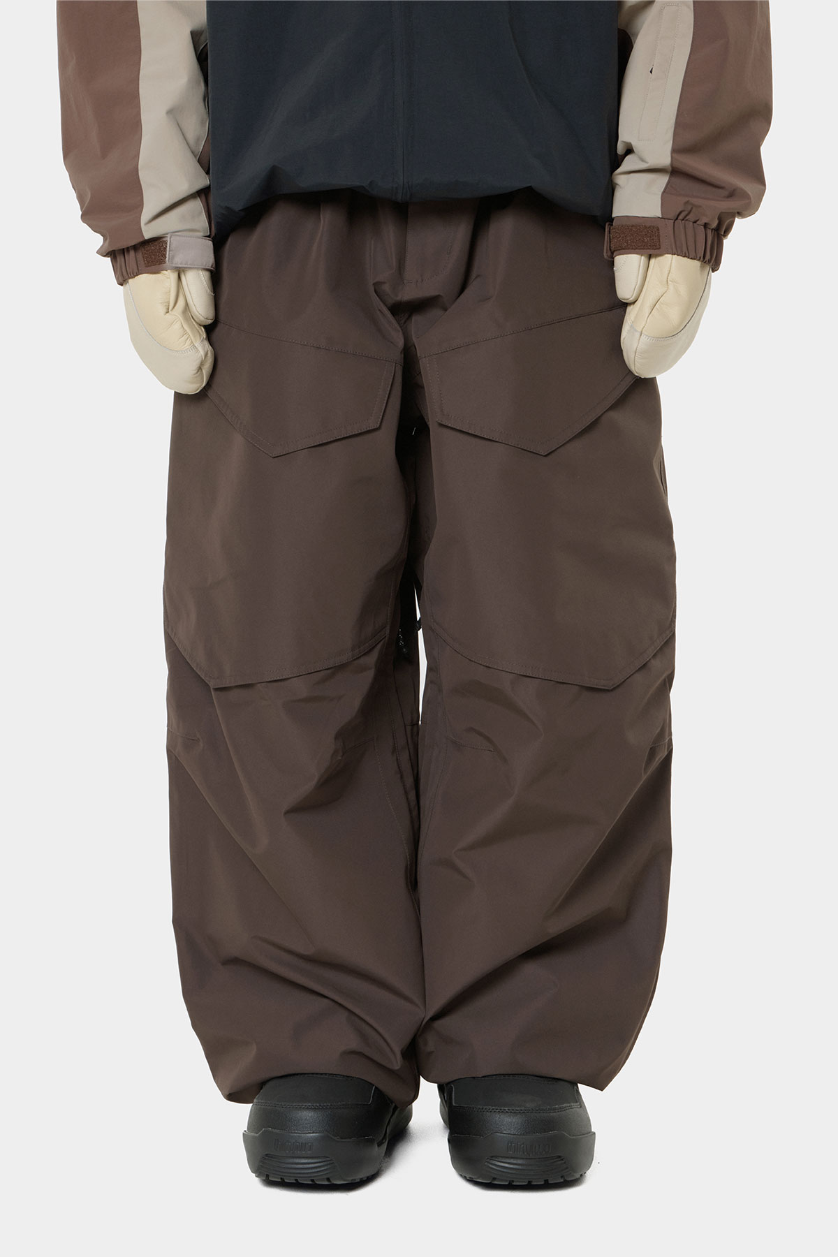 AIR VENT BANDED PANTS (WIDE FIT LV.1) DARK BROWN 2627