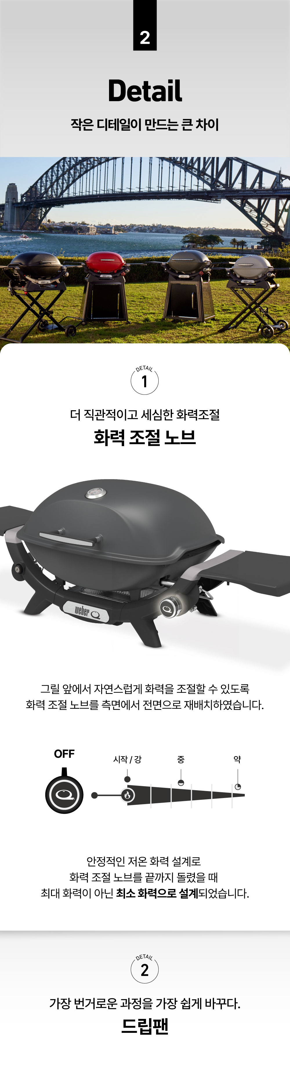 Q2200N 스모크 가스 그릴 그레이
