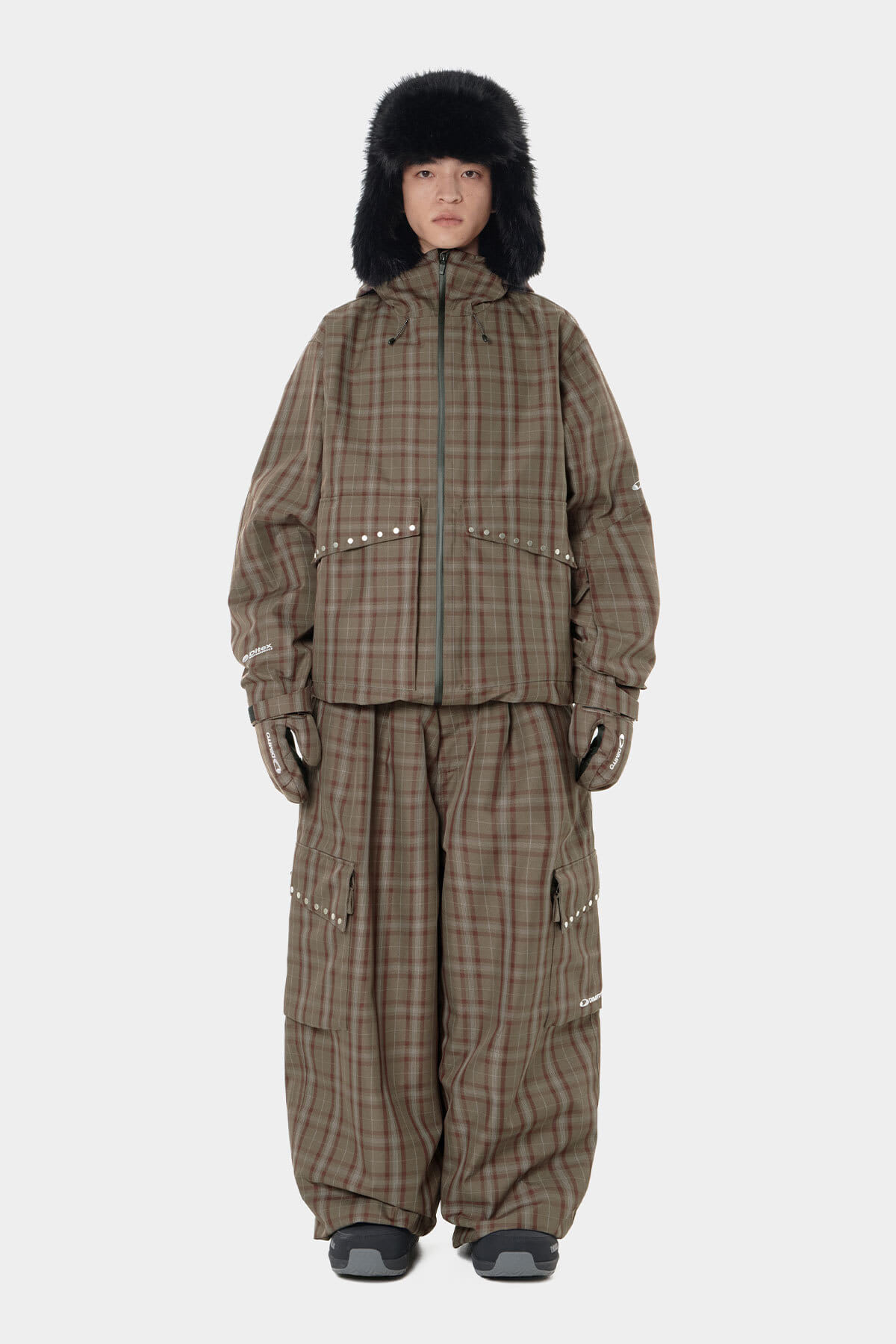 STUD 2L JACKET BROWN CHECK 2627