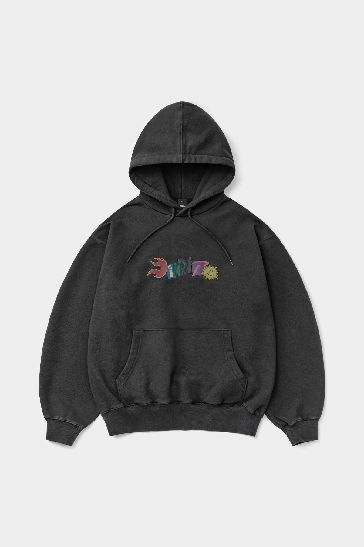GRAPHIC COMBO HOODIE WASHED BLACK 2627